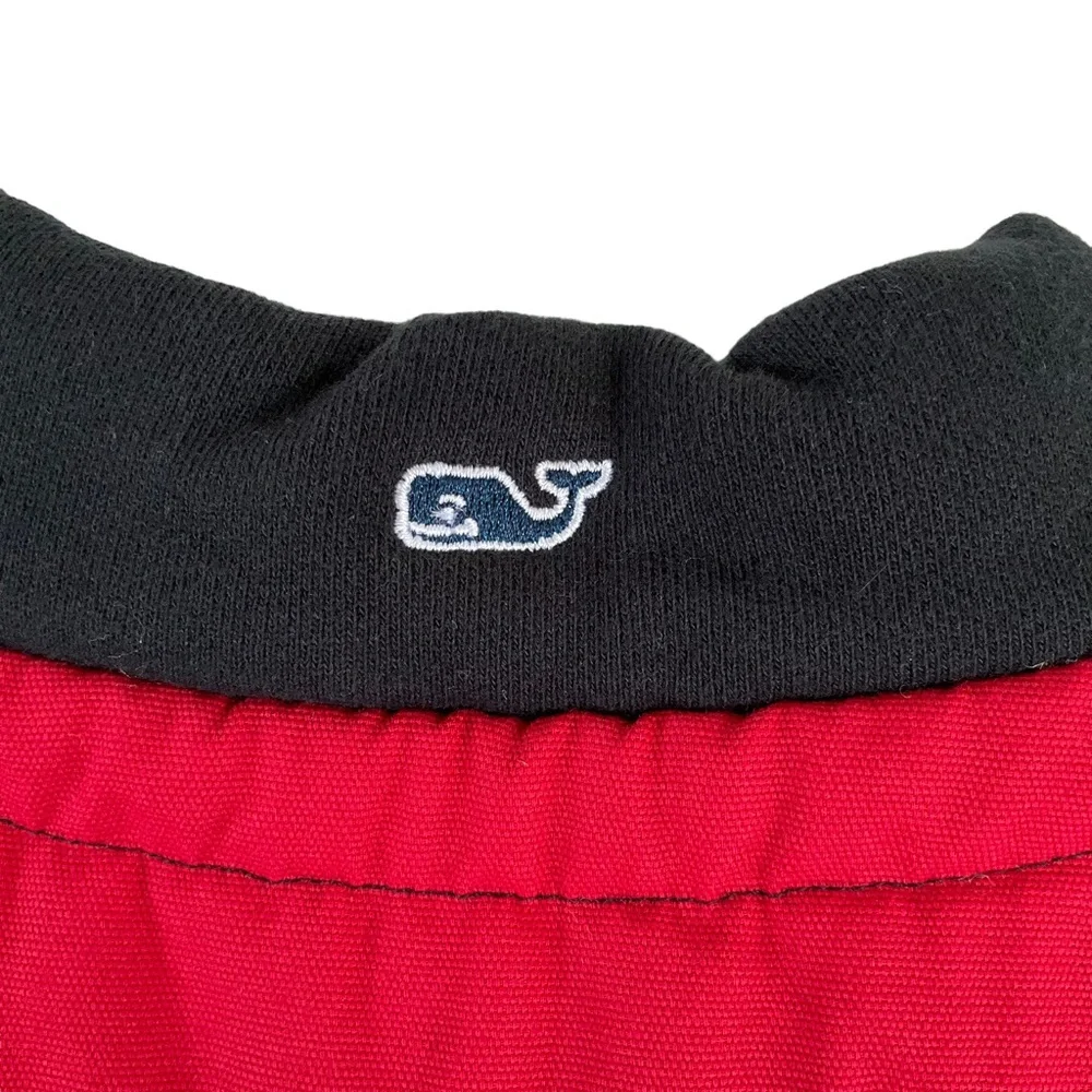 Vineyard Vines 1/4 Zip Pullover Sweatshirt Black Red Shirt Men’s M - Picture 12 of 16